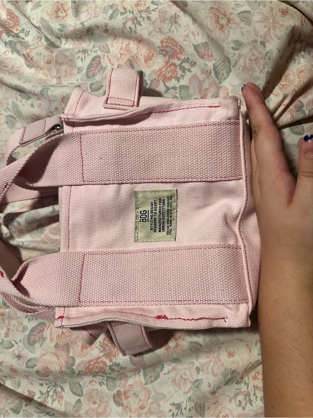 BDG Soft Pink Canvas Mini Shoulder Bag